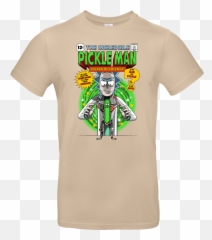 Buy Pickleman T - Shirt Supergeekde Png,Pickle Rick Face Png