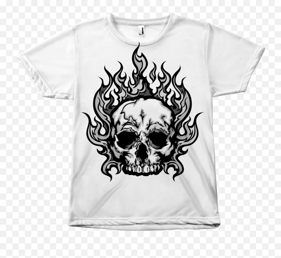Flaming Skull Png - Flaming Skull Tshirt Human Skull Human Skull,Human Skull Png