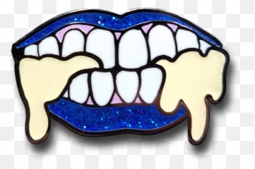 Foaming Mouth Pin - Cartoon png
