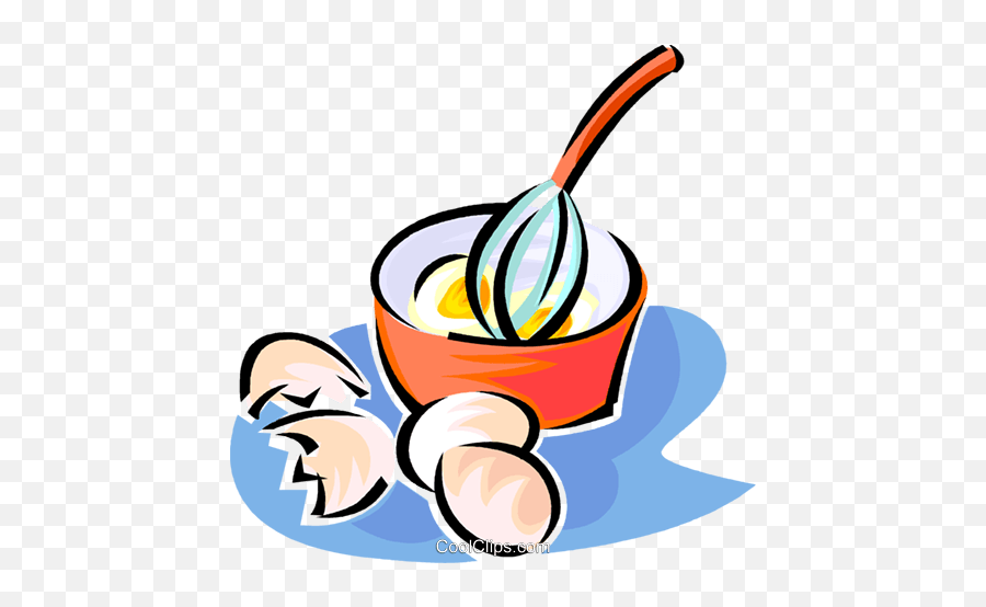 Whisk Beating Eggs In A Bowl Royalty Free Vector Clip Art - Whisking Eggs Clipart Png,Whisk Png