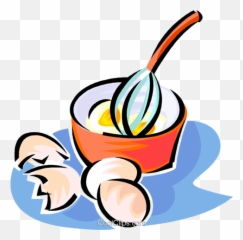 Whisk Beating Eggs In A Bowl Royalty Free Vector Clip Art - Whisking Eggs Clipart Png,Whisk Png