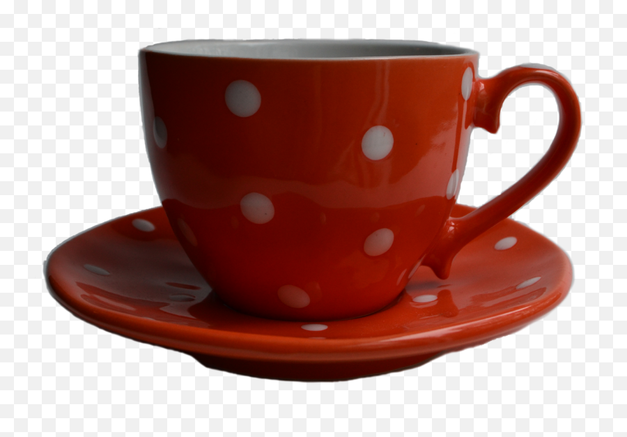Polka Dot Tea Cup Candle - Saucer Png,Tea Cup Transparent Background