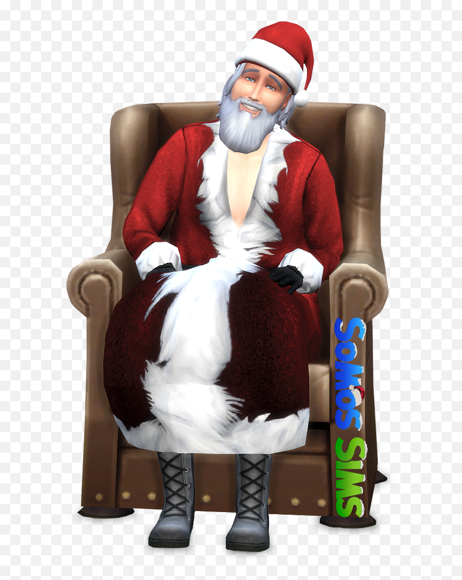 Download Sims Claus Character Fictional Santa Clothing Hq - Sims 4 Christmas Beard Png,Santa Beard Png
