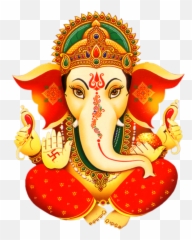 Orange Ganpati Png Hd Sri - Png 2080 Free Png Images Transparent Ganesh Ji Png,Orange Star Png