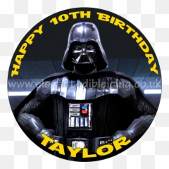 Star Wars Darth Vader Edible Round Birthday Cake Topper - Darth Vader png