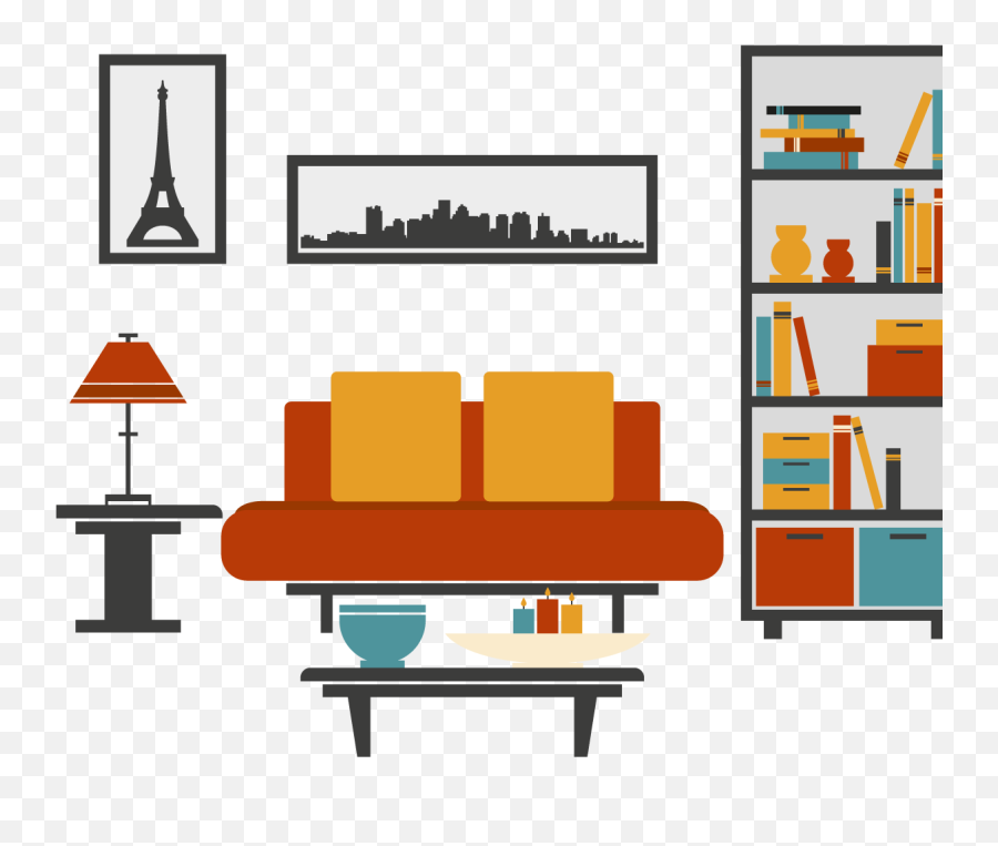 Furniture Table Couch Living Room - Living Room Furniture Clipart Png,Living Room Png
