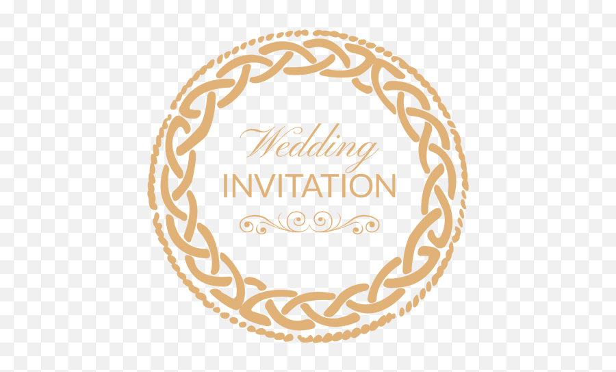 Transparent Png Svg Vector File - Etiqueta Redonda Para Boda Doradas,Wedding Invitation Png
