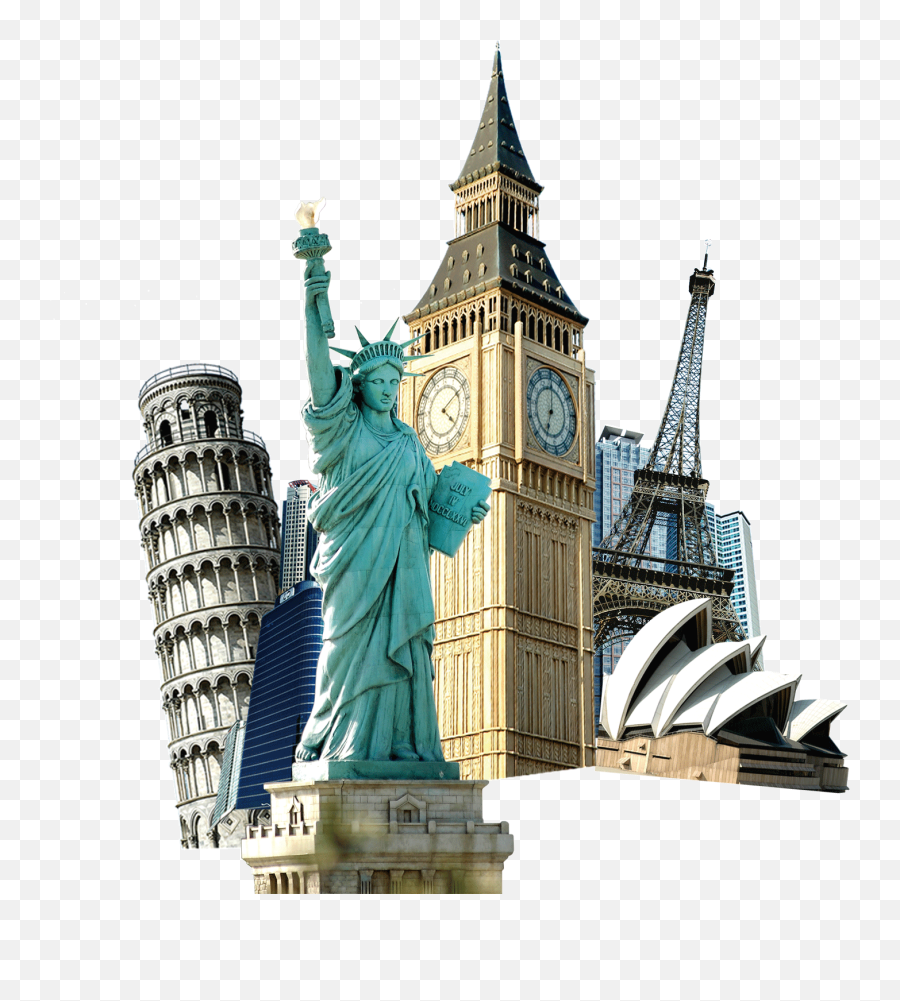 Tourist Png - World Tourist Sights Big Ben Eiffel Tower Eiffel Tower Or Statue Of Liberty,Big Ben Transparent