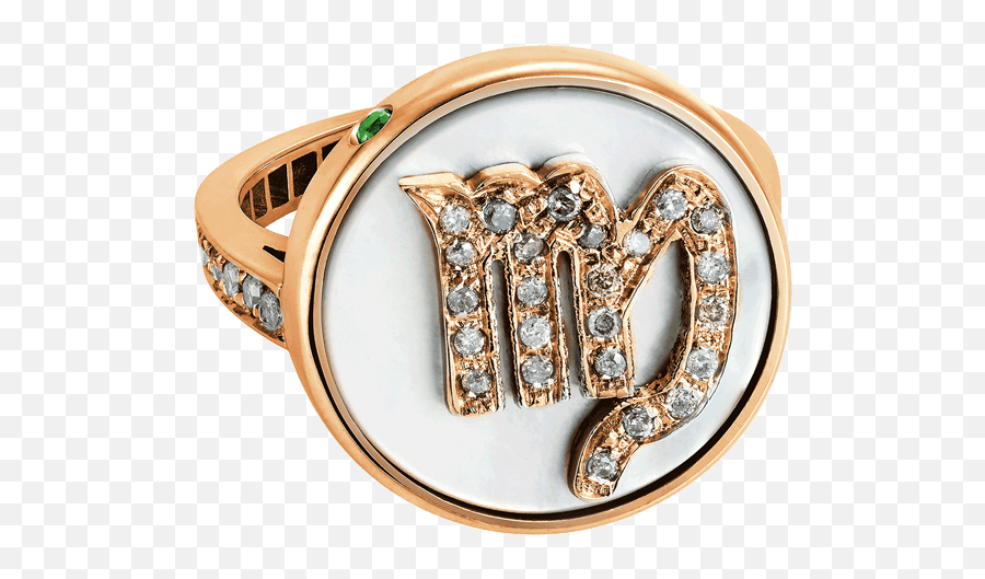 Virgo Lucky Zodiac Ring U2013 Carolina Bucci - Solid Png,Virgo Logo