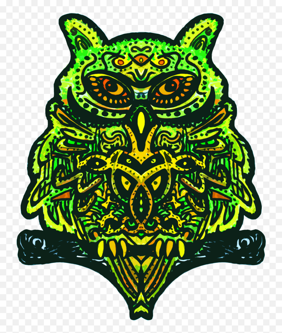 Download Psy Owl - Great Horned Owl Png,Ovo Owl Png