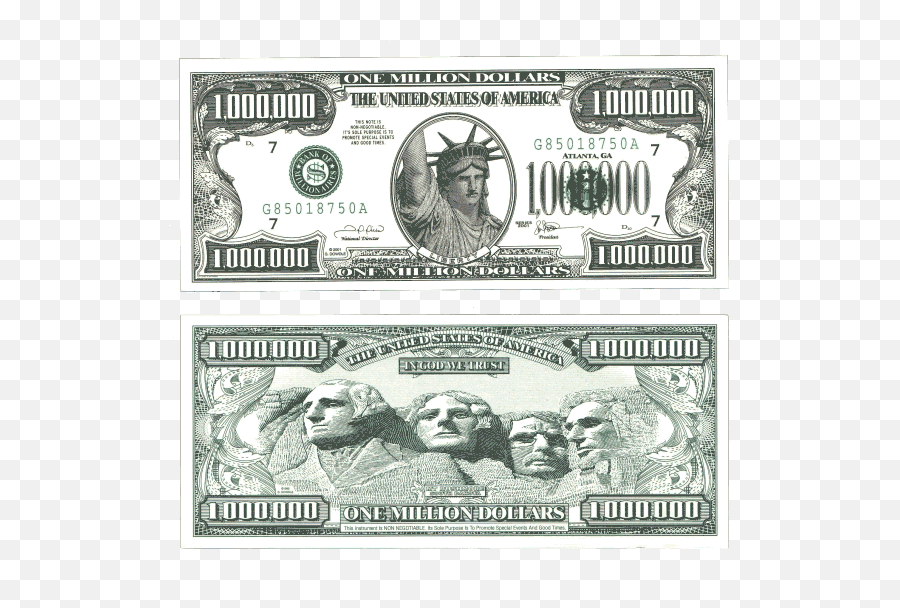 Do They Really - Million Dollar Bill Print Png,5 Dollar Bill Png