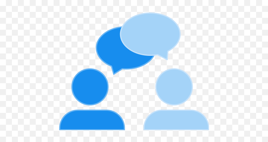 Conversation Icon - Blue Two People Icon Png,Conversation Icon Png