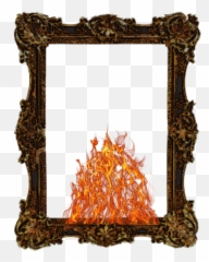 Download Hd Mq Fire Flames Frame Frames Border Borders - Gif png