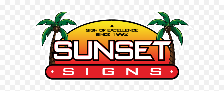 Sunset Signs U2022 Quality Signage Manufacturing For Over 25 Years - Palm Tree Clip Art Png,Sunset Logo
