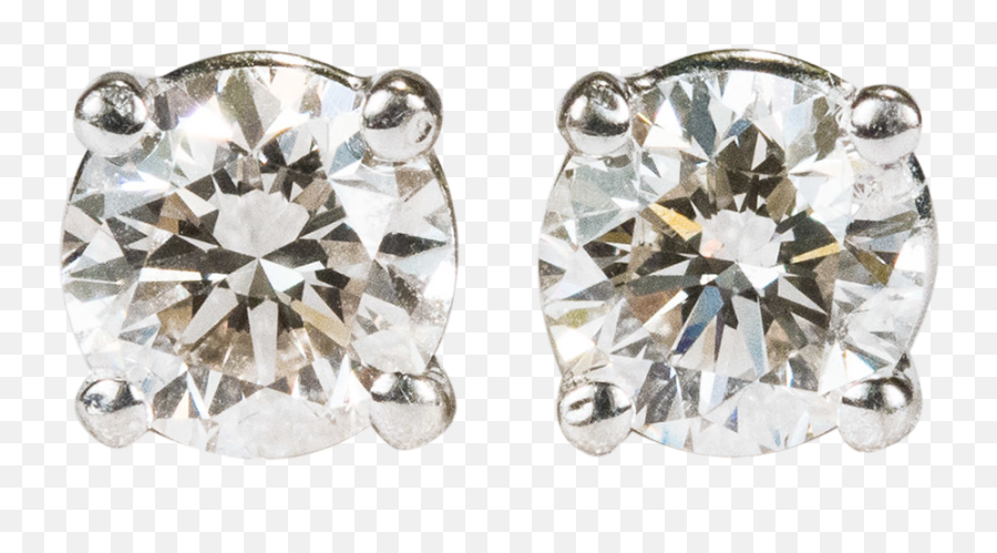 Natural Solitaire K Gold Pierced Studs Sold - Diamond Png,Diamond Earring Png