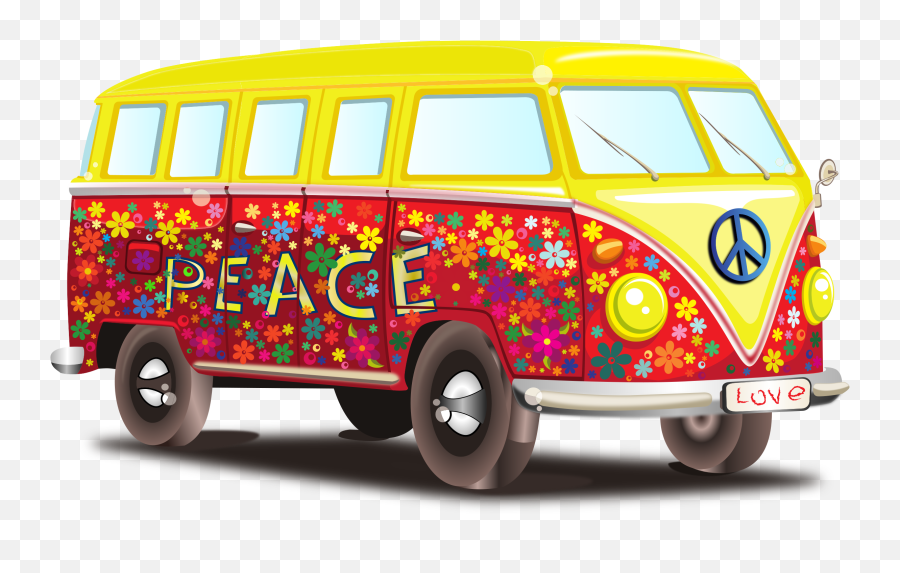Vw Peace Rv Transparent Png - Stickpng Peace And Love Car,Peace Png