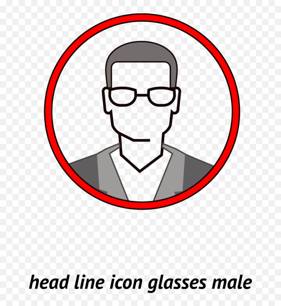 Male With Glasses Round Icon - For Adult Png,Bust Icon