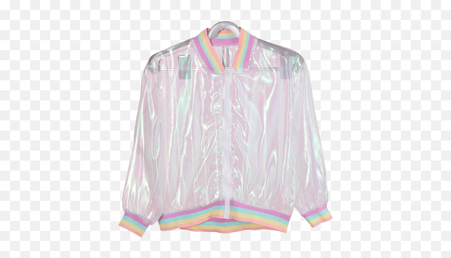Shop Iridescent Hologram Laser Jacket - Clear Jacket Png,Transparent Clothes Pic