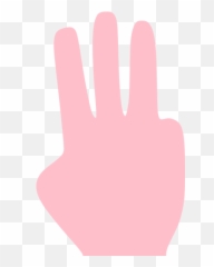 Pink Three Fingers Icon - Free pink hand icons Sign Language png