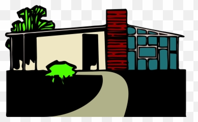 Modern House Clip Art - Vector Clip Art Online Small Modern House Clipart Png,Cartoon House Icon