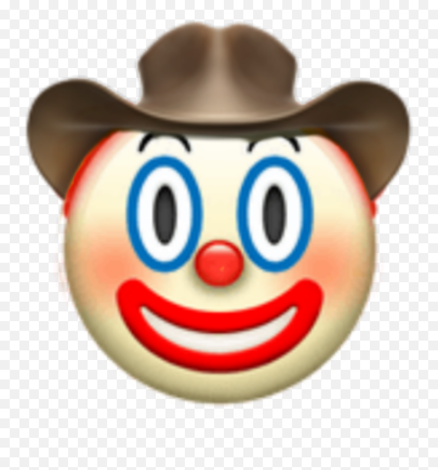 Emojiiphone Emoji Clown Hats Iphone Meme Tumblr Aesthet - Clown Emoji With Cowboy Hat Png,Clown Emoji Png
