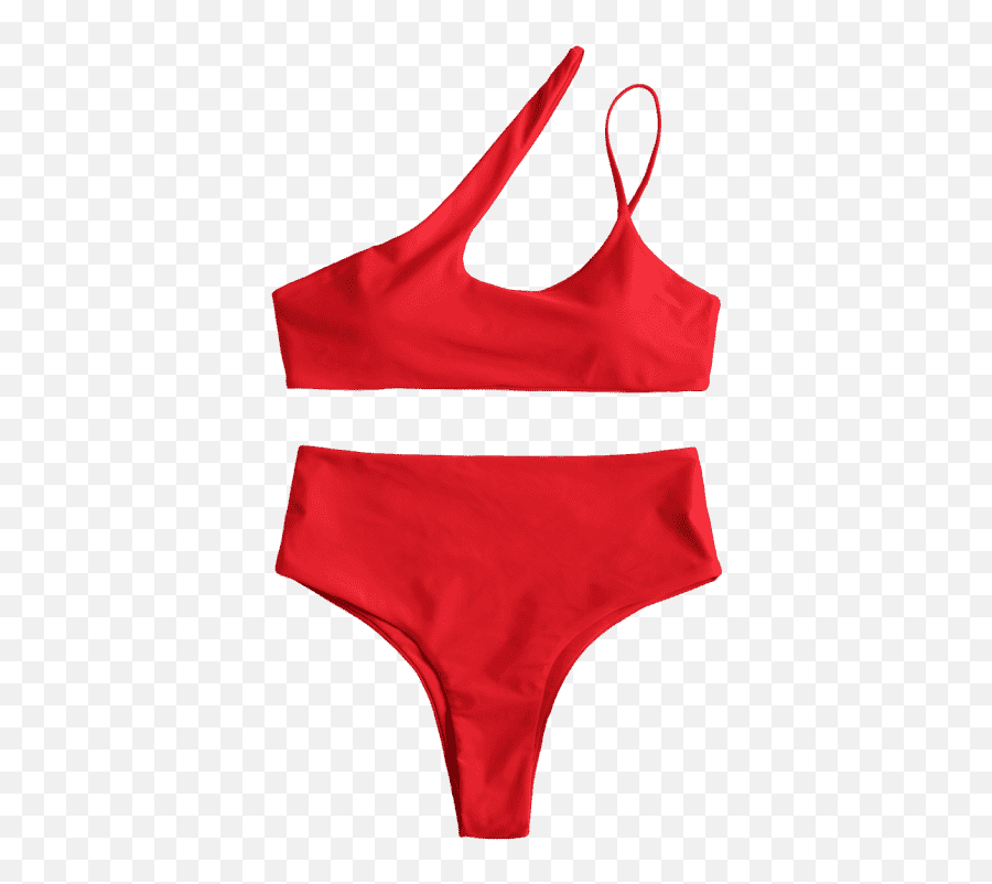 One Shoulder High Leg Bikini Clipart - Full Size Clipart Sports Bra Png,Bikini Transparent Background