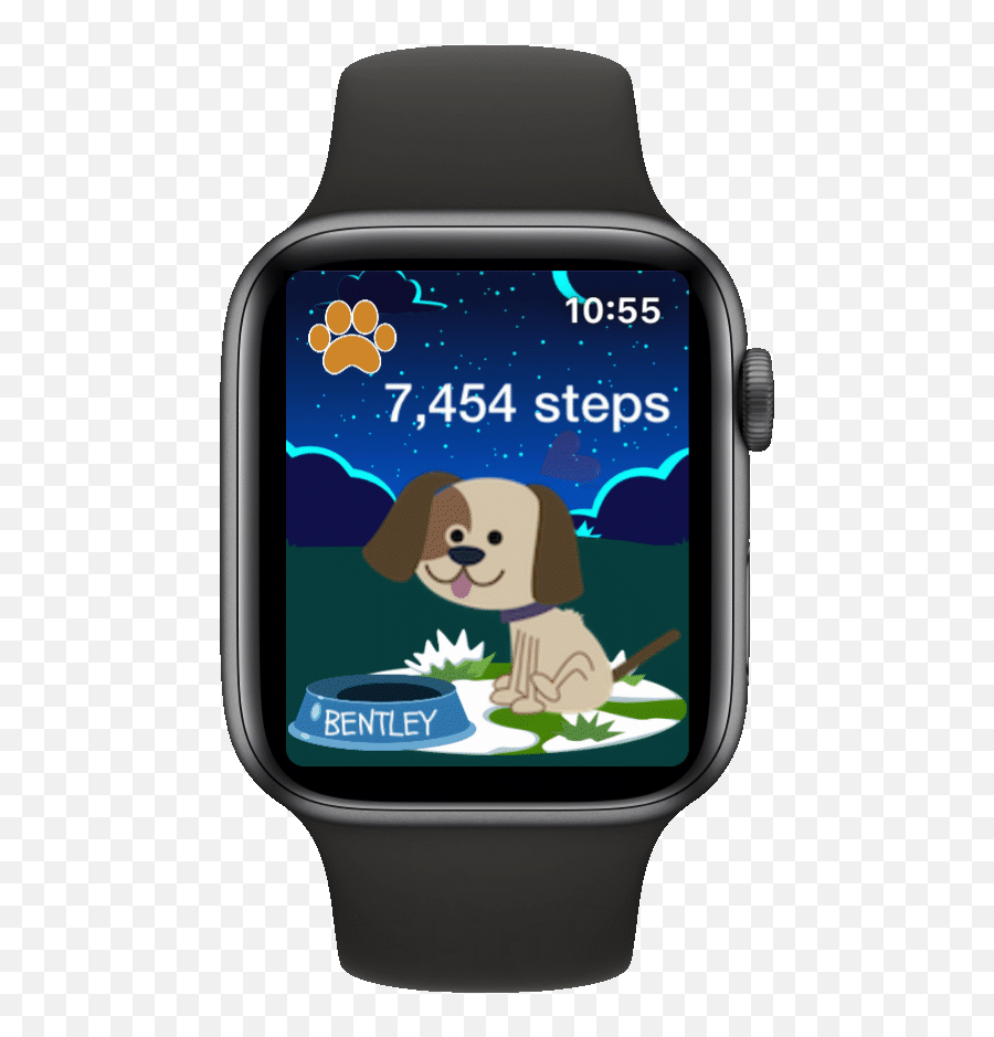 Puppy Walk Virtual Pet Step Counter For Apple Watch - Prcom Apple Watch Series 4 Png,I Icon On Apple Watch 3