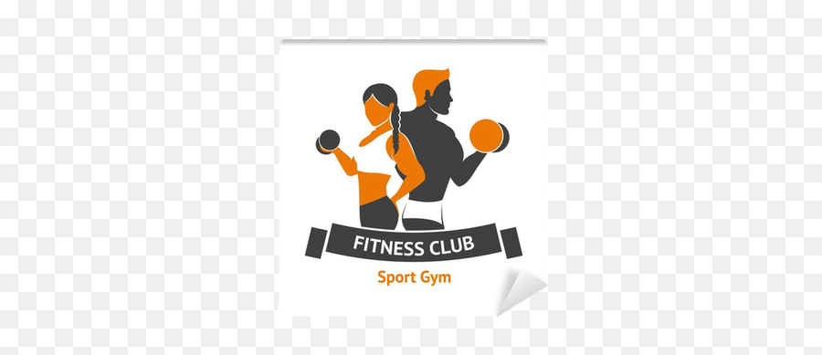Wall Mural Fitness Club Logo - Pixersus Fitness Club Logo Png,Icon Fitness Logo