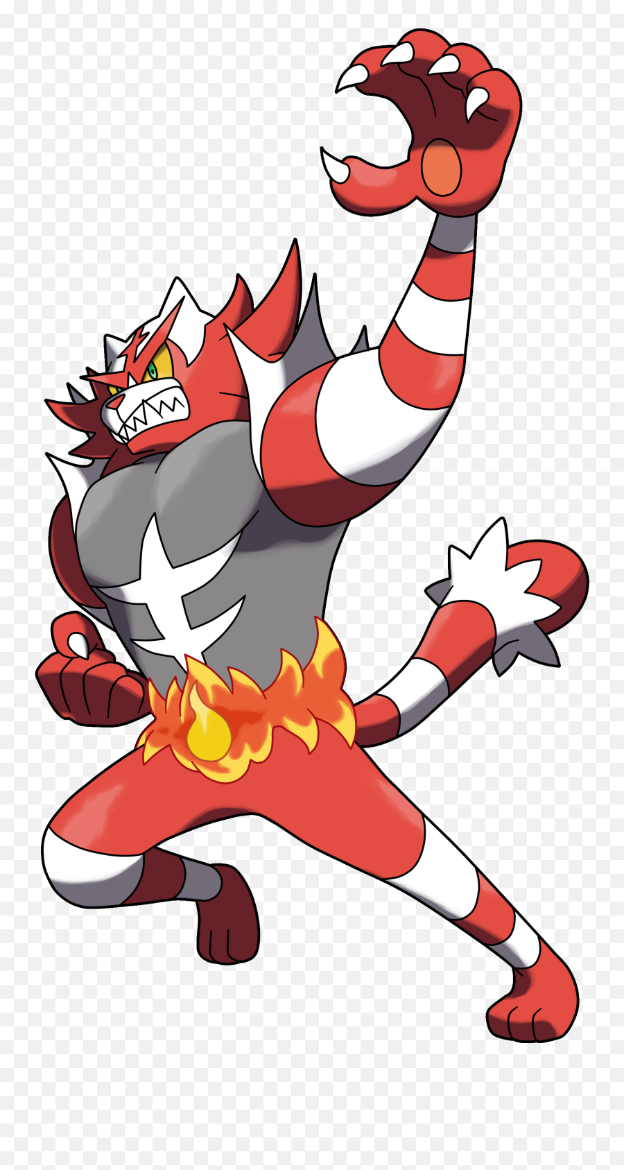 Shiny Incineroar By Fellerup - Pokemon Alola Fire Types Png,Incineroar Png