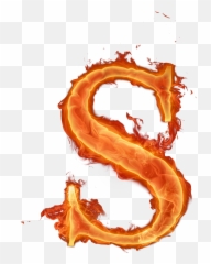 Burning Hole Png - S Fire Letter