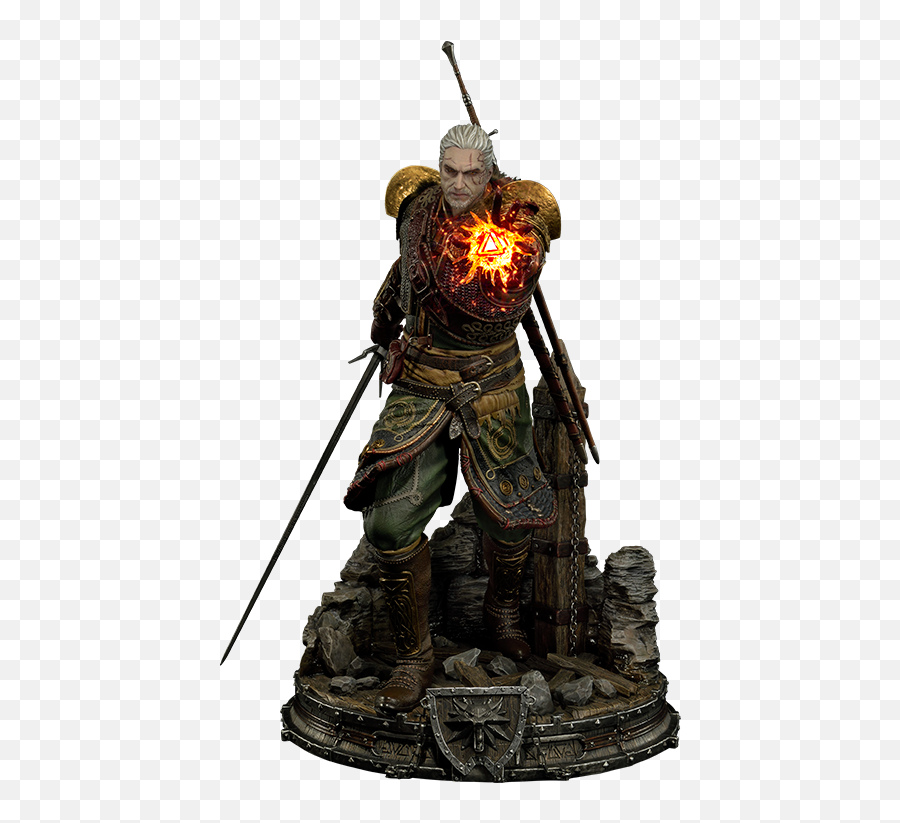 The Witcher 3 Wild Hunt Geralt Of Rivia Skellige Undvik Arm - Geralt The Witcher Statue Png,Witcher Png