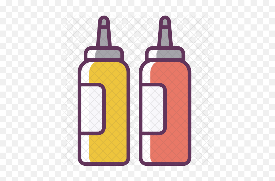 Ketchup Icon Of Colored Outline Style - Icon Sauce Png,Ketchup Bottle Png