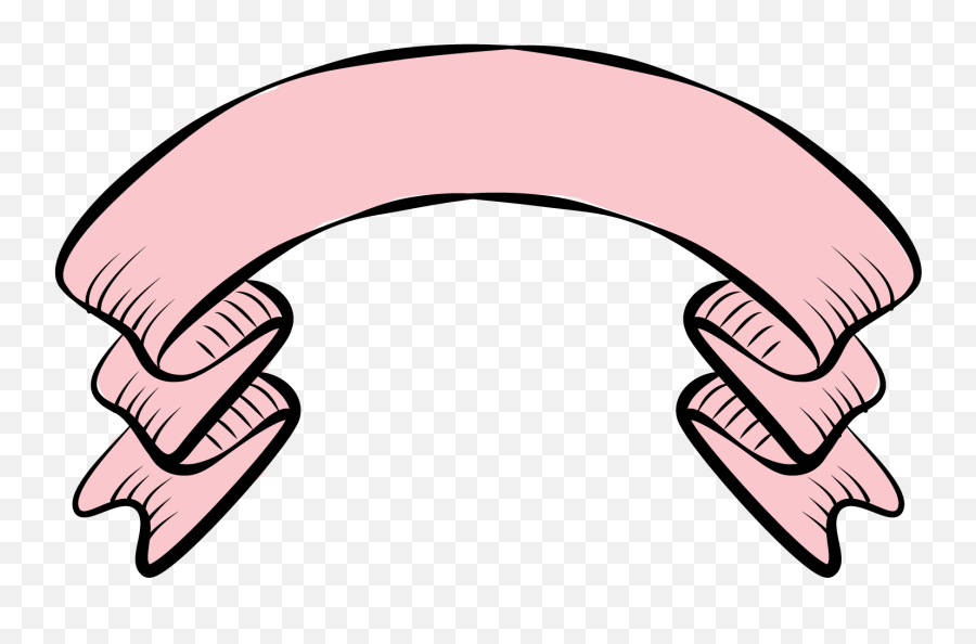 Pink Ribbon Portable Network Graphics - Cartoon Pink Ribbon Banner Png,Vintage Banner Png
