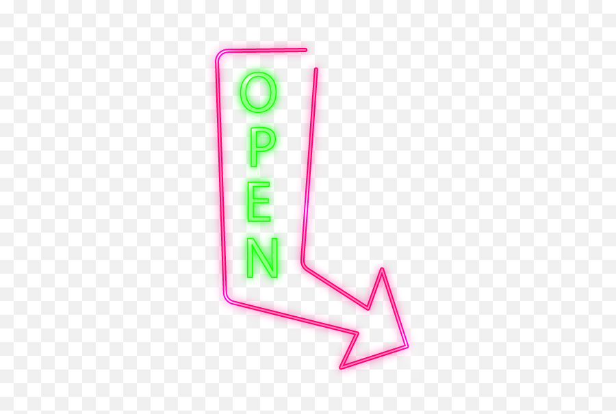 Open Arrow Neon Sign Clipart - Full Size Clipart 2399274 Arrow Sign Neon Clipart Png,Pink Arrow Png