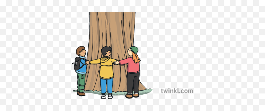 Tree Hugging Giant Cedar People Holding Hands West - Cartoon Png,Cedar Tree Png
