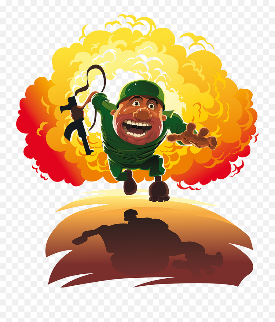 Download Mini Behavior Army Doodle Wallpaper Soldier - Running From Explosion Cartoon Png,Soldier Transparent
