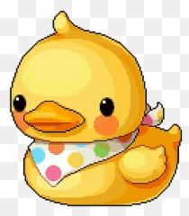 Yellow Duck Png - kawaii pixel tumblr kawaiipixel Kawaii Rubber Duck Png