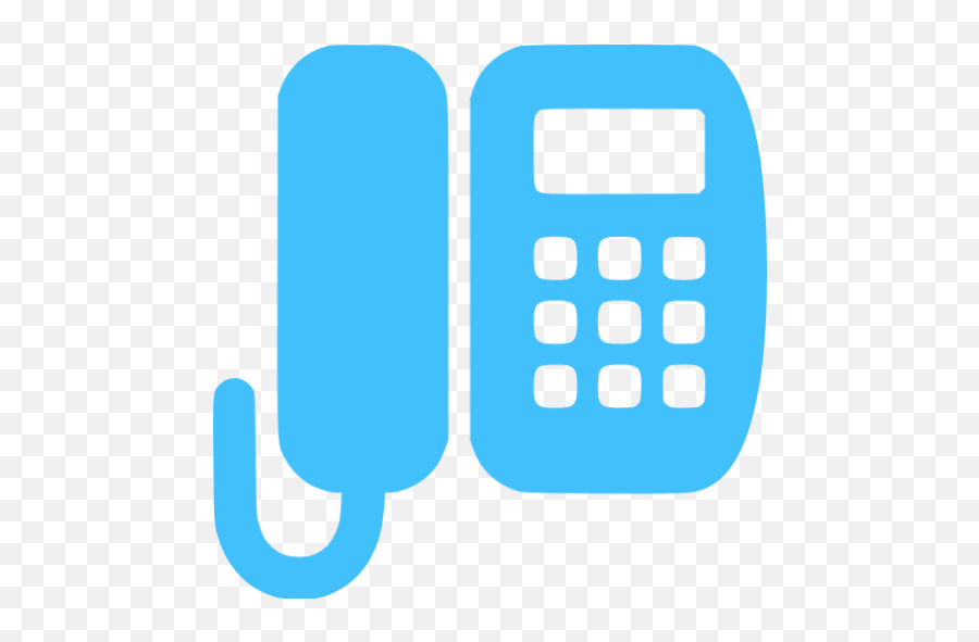Caribbean Blue Office Phone Icon - Free Caribbean Blue Phone Office Phone Icon Transparent Png,Blue Phone Png