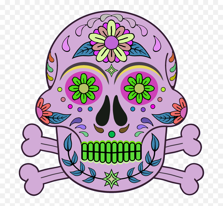 Day Of The Dead Sugar Skull 800 X Png Transparent - Day Of The Dead,Sugar Skull Png