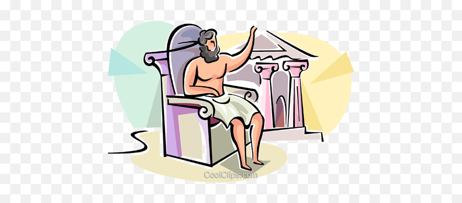 Greek Mythology Zeus Royalty Free Vector Clip Art - Greek Mythology Png,Zeus Png