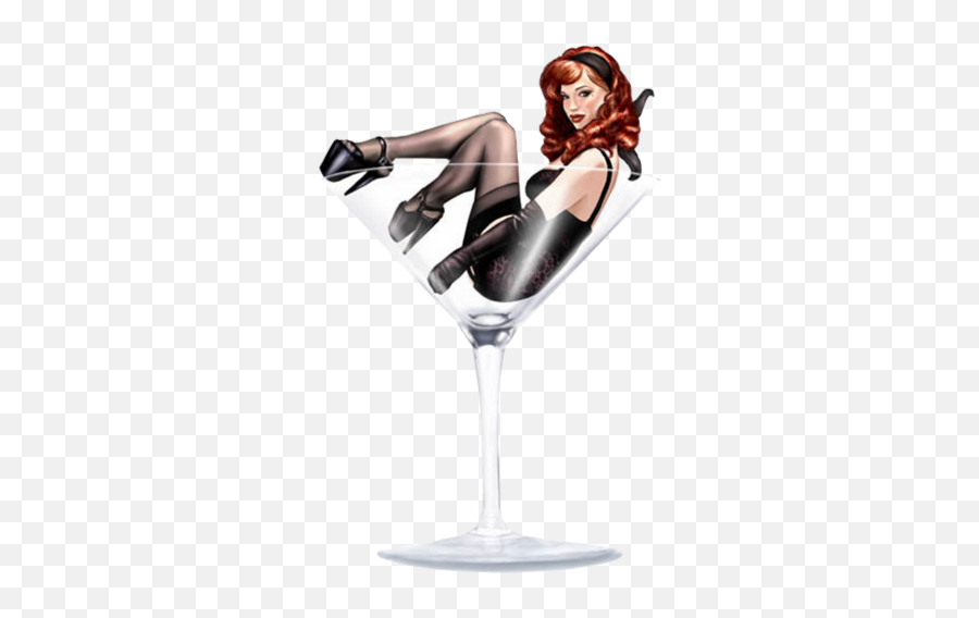 Download Free Png Pin Up Girl In Martini Glass Psd - Girl In Martini Glass,Pin Up Girl Png