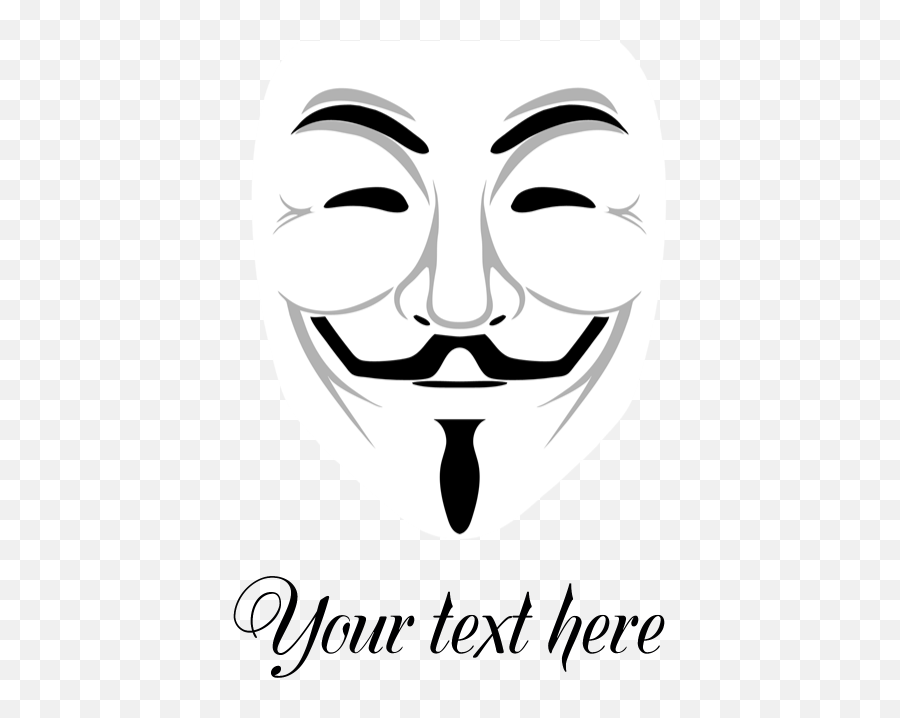 Download V For Vendetta Shower Curtain - Hacker Mask Full Png,V For Vendetta Png