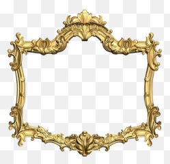 Gold Flower Frame Png Picture - Golden Round Decoration Antique Carving