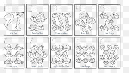 Download Hd 1 To 10 Numbers Png File Free - Write Numbers From 1 To 10 Black And White,Number 10 Png
