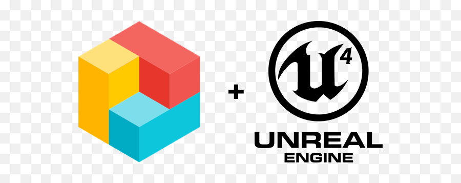 Project With Blocks And Unreal Engine - Unreal Engine Logo Transparent Png,Unreal Engine Logo