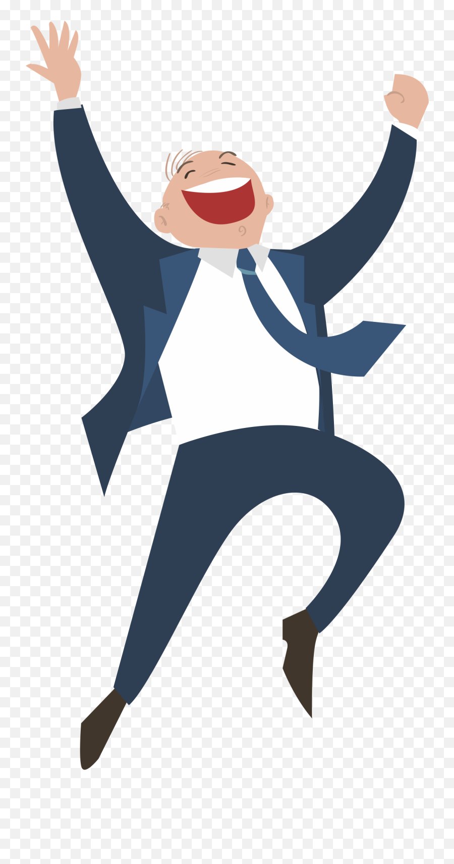 Happiness Clipart Entrepreneur - Excited Man Clipart Png,Laughing Man Png