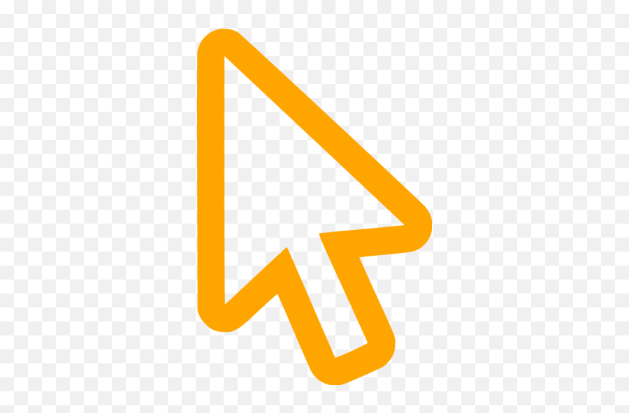 Orange Cursor Icon - Free Orange Cursor Icons Cursor Png Gif,Mouse Arrow Png