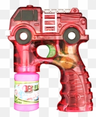 Transparent Fire Truck Bubble Gun - png