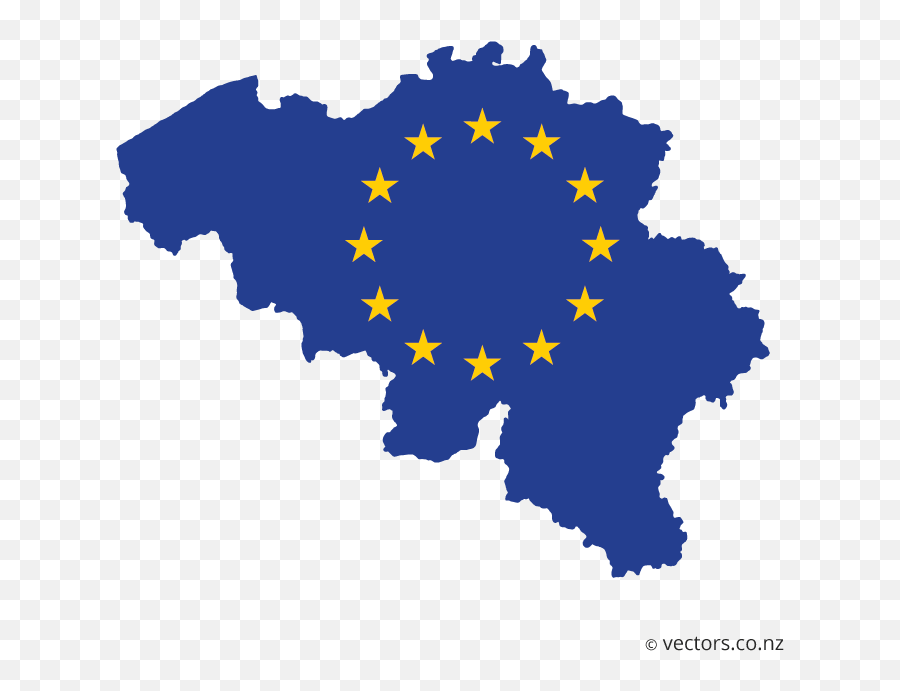 Eu Flag Vector Map Of Belgium - Belgium Map Vector Free Png,Belgium Flag Png
