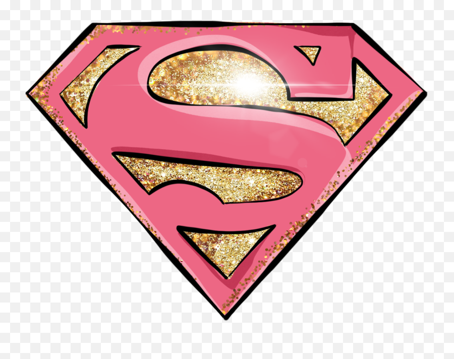 Supergirl Logo Pink S Goldglitter Sparkles Supermom Sup - Supergirl Logo Png,Supergirl Logo Png